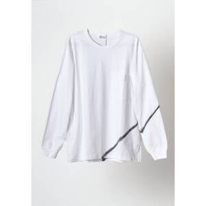 NEW KUON men's shibori long sleeve tee in white